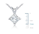 Princess-Cut Diamond Pendant in Platinum (1 1/2 ct. tw.)