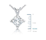Princess-Cut Diamond Pendant in Platinum (2 ct. tw.)