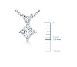 Princess-Cut Diamond Solitaire Pendant in 14k White Gold (3/4 ct. tw.)