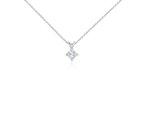 Princess-Cut Diamond Solitaire Pendant in 14k White Gold (1 ct. tw.)