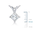 Princess-Cut Diamond Solitaire Pendant in 18k White Gold (1 ct. tw.)