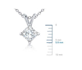 Princess-Cut Diamond Pendant in Platinum (3/4 ct. tw.)