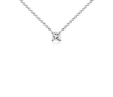 Cushion Diamond Solitaire Pendant in 14k White Gold (1/3 ct. tw.)
