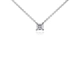 Asscher Diamond Solitaire Pendant in 14k White Gold (1/2 ct. tw.)