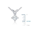 Princess-Cut Diamond Solitaire Pendant in Platinum (1/3 ct. tw.)