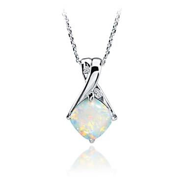 Opal And Diamond Pendant