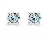 Diamond Stud Earrings 1.50CT GIA Certified 14K White Gold Natural Round Cut