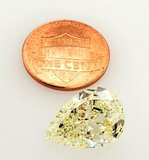 Huge 10CT Yellow Diamond Pear Cut Fancy Natural Loose Brilliant GIA Certified