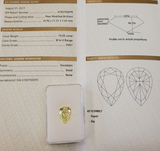 Huge 10CT Yellow Diamond Pear Cut Fancy Natural Loose Brilliant GIA Certified