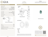 Blue Diamond Ring Natural Fancy Vivid GREEN 18K Pink Gold GIA Certified
