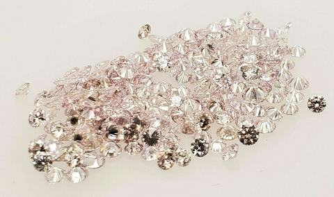 1 Stone 0.05CT light Pink Loose Diamonds 100% Natural Color Round Cut Brilliant 2.5mm