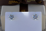 1.5CT DIAMOND STUD EARRINGS IN 14K WHITE GOLD G-H SI1 SCREW BACK