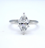 GIA Certified 0.72 Carat Marquise Diamond 14 Karat White Gold Engagement Ring