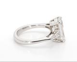 4CT Diamond Engagement Ring Emerald Cut Natural GIA Certified Platinum Metal