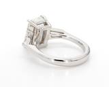 4CT Diamond Engagement Ring Emerald Cut Natural GIA Certified Platinum Metal