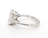 4CT Diamond Engagement Ring Emerald Cut Natural GIA Certified Platinum Metal