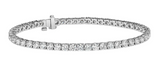 4CT Diamond Tennis Bracelet 14k White Gold Round Cut Brilliant F Color VS2 Certified
