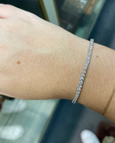 4CT Diamond Tennis Bracelet 14k White Gold Round Cut Brilliant F Color VS2 Certified