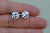 Diamond Stud Earrings 1.50CT GIA Certified 14K White Gold Natural Round Cut