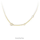 XOXO Diamond Necklace 14K Yellow Gold