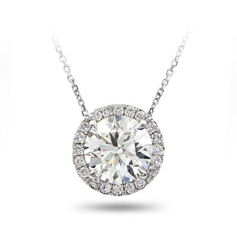 Diamond Halo Pendant