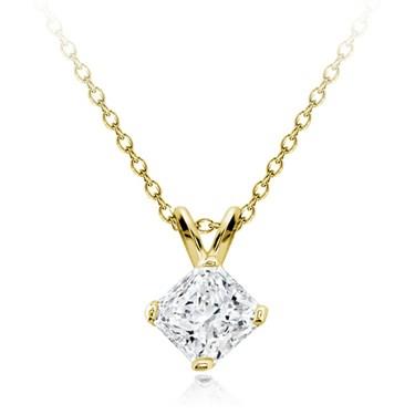Radiant Diamond Solitaire Pendant