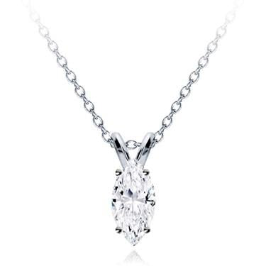 Marquise Diamond Solitaire Pendant
