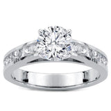 Princess Cut Diamond Cathedral Setting 14K White Gold