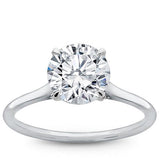 ROUND Custom Fit Basket Solitaire Setting 1.5mm 14K White Gold