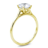 Custom Fit Basket Solitaire Setting 1.5mm 14K Yellow Gold