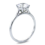 ROUND Custom Fit Basket Solitaire Setting 1.5mm 14K White Gold