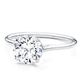 ROUND Custom Fit Basket Solitaire Setting 1.5mm 14K White Gold