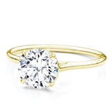 Custom Fit Basket Solitaire Setting 1.5mm 14K Yellow Gold