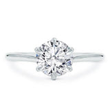 1CT Diamond 6 Prong Solitaire 14K White Gold H- SI1 Natural