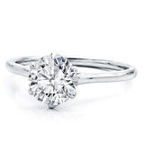 1CT Diamond 6 Prong Solitaire 14K White Gold H- SI1 Natural