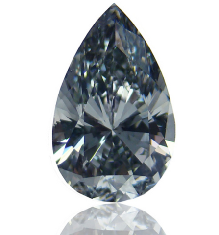 GIA Certified Natural Loose Diamond Pear Cut Fancy Gray BLUE Color 0.43 CT VS2